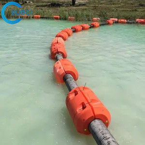 플랫폼 HDPE 파이프 물에 떠있는 사람 뜬 관로 HICL 준설기 조선소는 파이프 고무 호스를 준설하는 것 표류합니다
