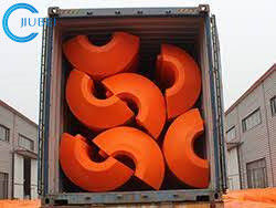 HDPE 파이프를 준설하는 12in 14in 16in 플랫폼 플라스틱은 살레 해안 파이프 라인 부유물동안 표류합니다