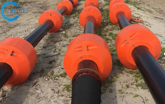 바다 플랜지 연결 12를 표류시키는 HDPE 파이프 물에 떠있는 사람을 준설하는 머드 모래는 SDR21으로 조금씩 움직입니다