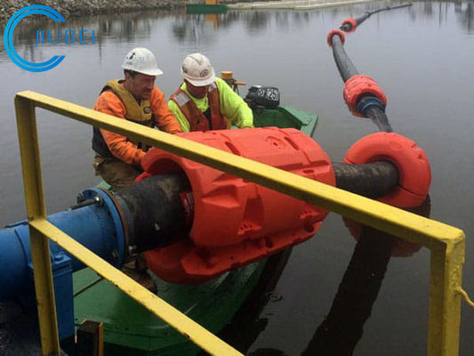 준설기 Hdpe 파이프 물에 떠있는 사람들 폴리에틸렌 발포제 부유물 매체 밀도 프리 격리된 300 밀리미터