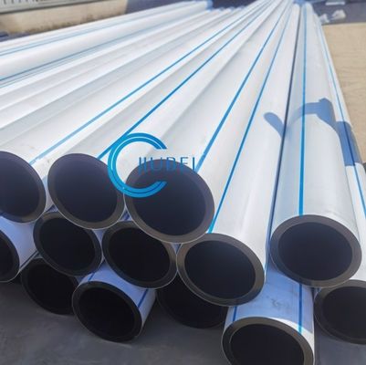 물 공급 썰물 HDPE 파이프 화이트-블랙 코엑스트루레이션 우수한 충격 저항 / 강철 플랜지 연결
