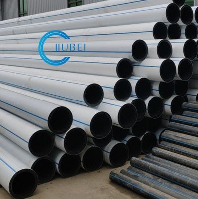 물 공급 썰물 HDPE 파이프 화이트-블랙 코엑스트루레이션 우수한 충격 저항 / 강철 플랜지 연결
