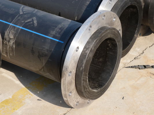 엑스트루레이드 튼튼성 HDPE 드래거 파이프 흰색과 파란색 스트립 사용자 정의 길이