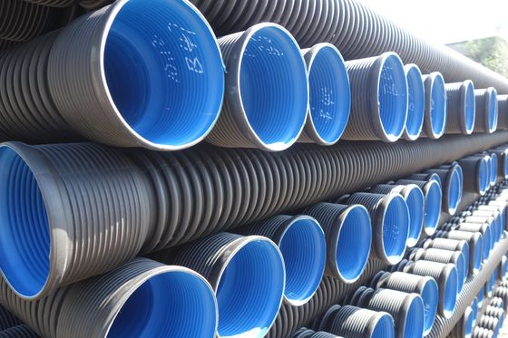 DN200-800mm Dredging HDPE 파이프 물 배류를 위한 이중 벽 류류 된 벨로