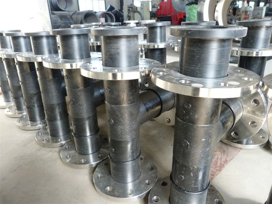 용접 연결 용어 HDPE 파이프 흰색과 파란색 스트립 다양한 용어 용어 프로젝트